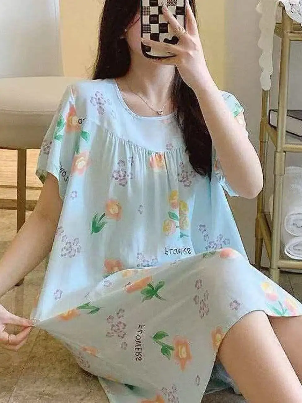 camisola-feminina-de-verao-em-algodao-puro-com-manga-curta-roupa-fina-para-casa-pijama-para-gestantes-estilo-coreano-esta