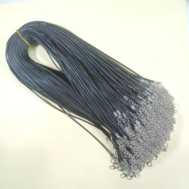 45+5cm simple Wax cord 1.5mm wholesale stainless roles