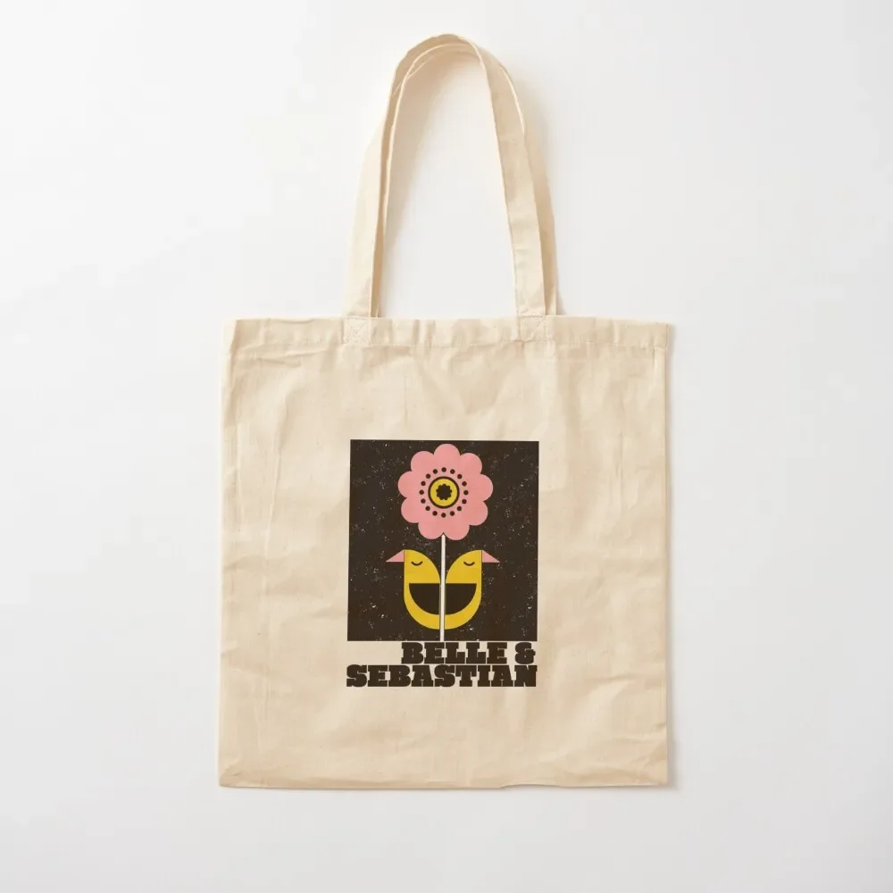 Belle and Sebastian - legendary Scottish indie rock folk rock band. Whimsical music poster, birds Tote Bag