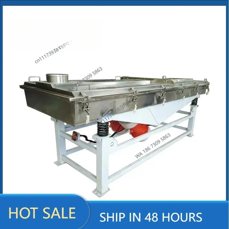 Linear Vibrating Screen Soybean Seed Grading Stainless Steel Horizontal Vibrating Motor Large Capacity Core Components New