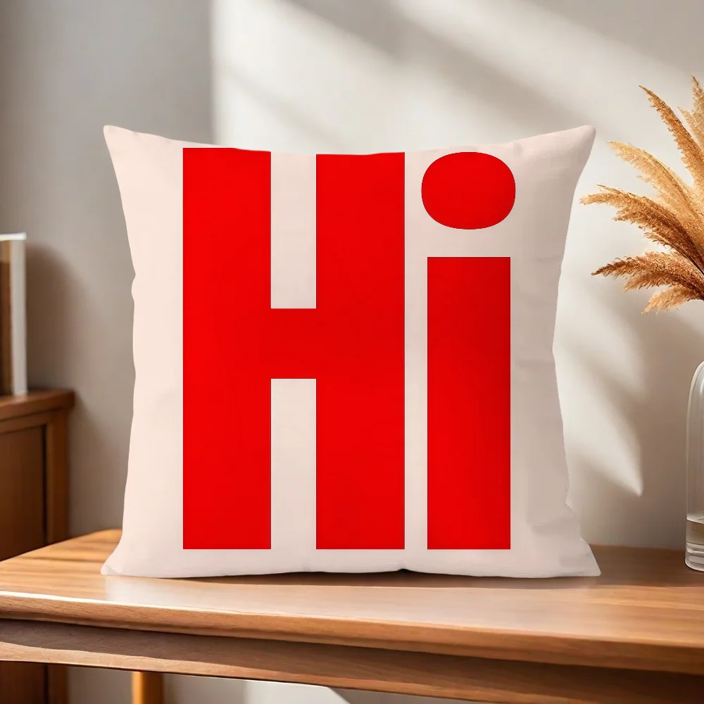 Rosa und roter Hello-Kissenbezug für Zuhause, Sofa, Wohnzimmer, Büro, Café, Auto. – Detail 6