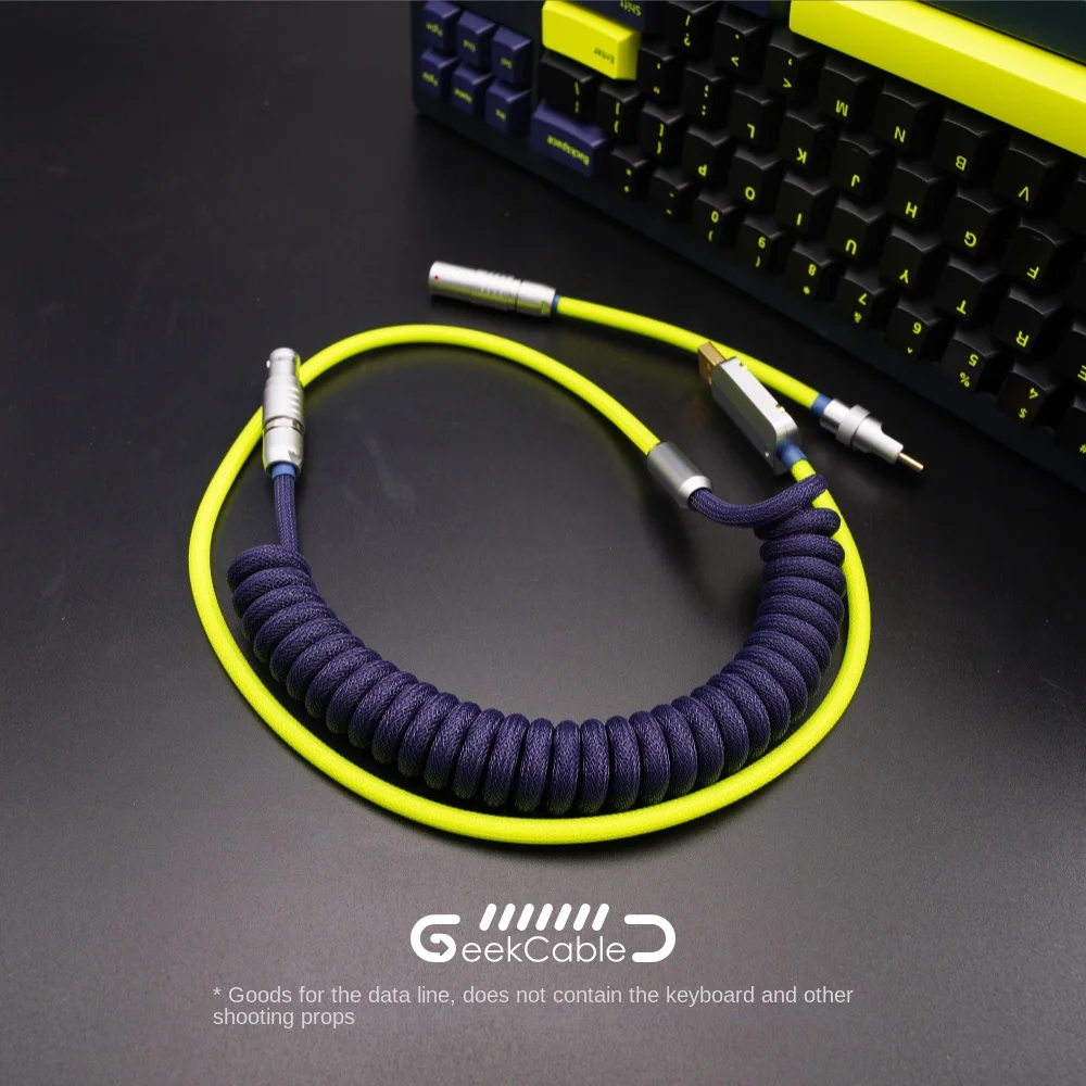 GC handmade customized computer mechanical keyboard aviation plug data cable theme SP keycap cable night run usb cable type c