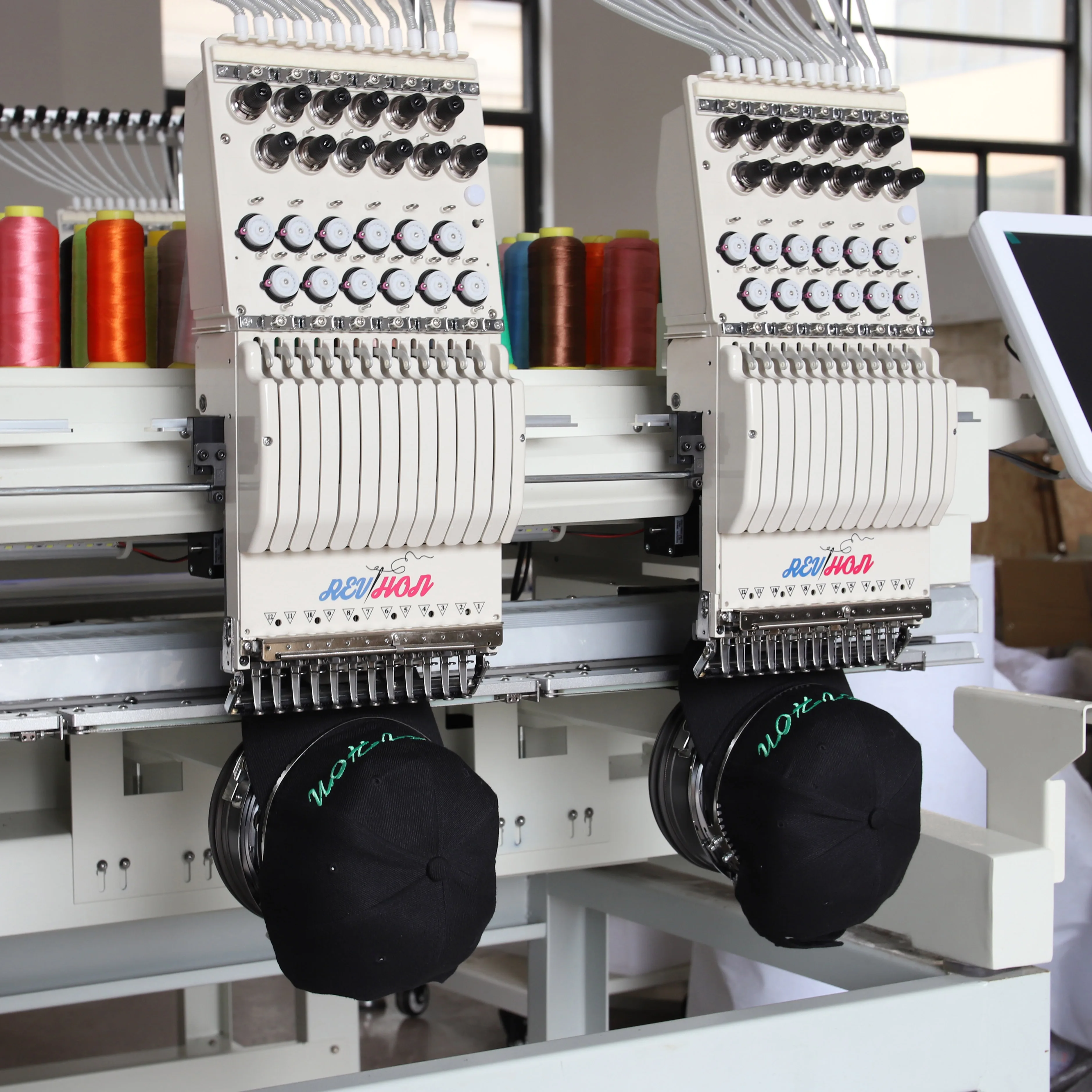 3 Head Computerized Embroidery Machine For T Shirt Cap And Garment Production