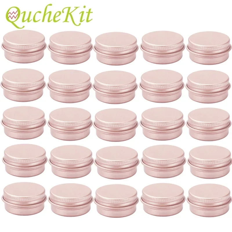 50Pcs 5g 10g 15g 20g 30g 50g 60g Aluminium Zinn Gläser Schraube top Runde Kerze Gewürz Dosen Leer Creme Lip Balm Tin Box Kerze Jar