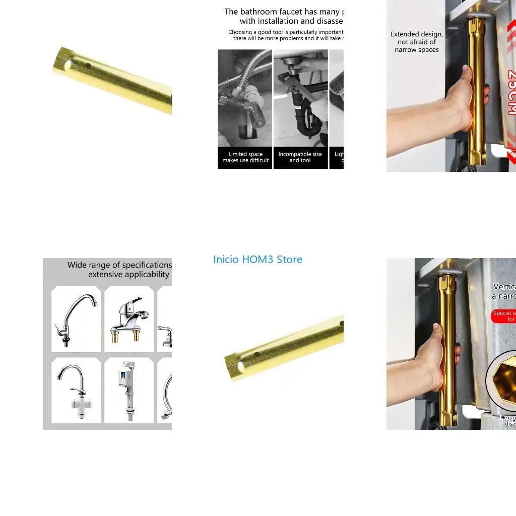 A5YD Long 250Mm Faucet Sockets Wrenches Hard Alloy Hard Alloy Sockets Spanner For Reliable Plumbing Repairs