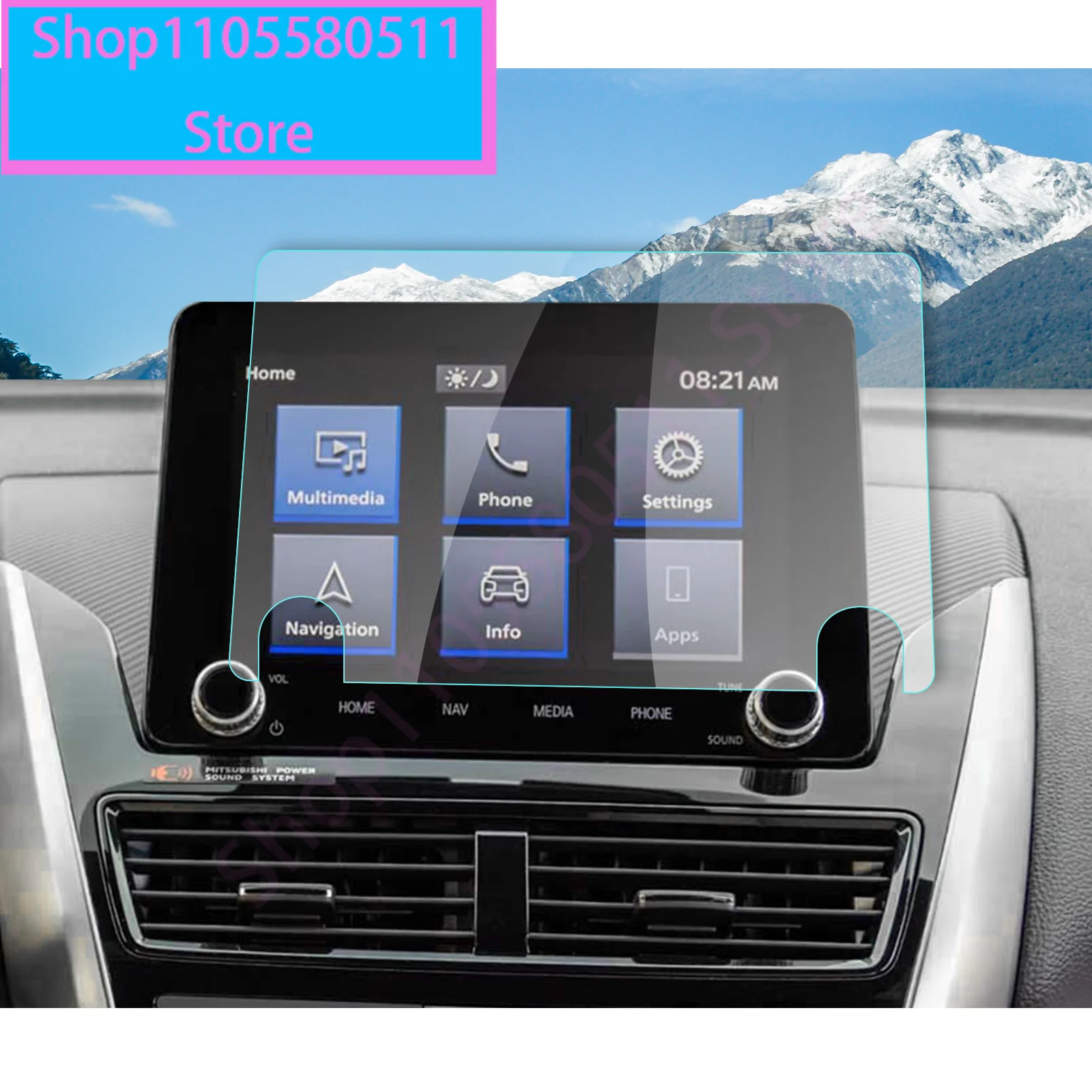 For Mitsubishi Eclipse Cross PHEV GL3W 8-Inch Car Navigation Screen Protector Auto Interior For Eclipse Cross 2023 Accessories