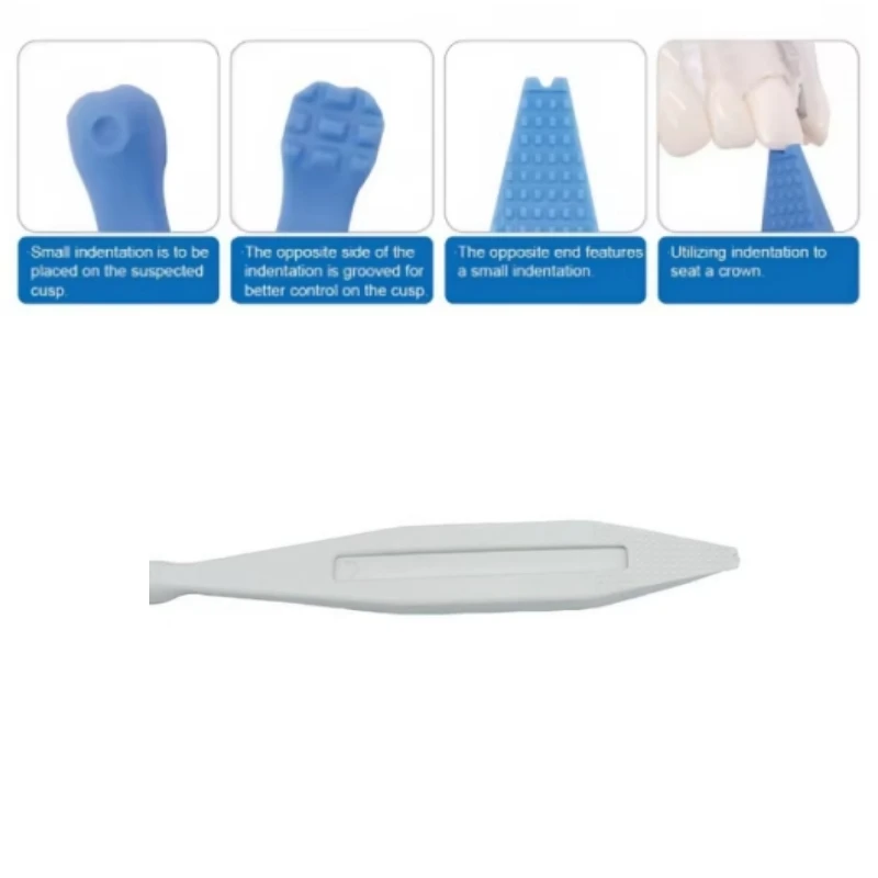 1Pcs Dental Teeth Fracture Detector Damage Explorer Tooth Cleft Crack Detector for Crown Bridge Blue White