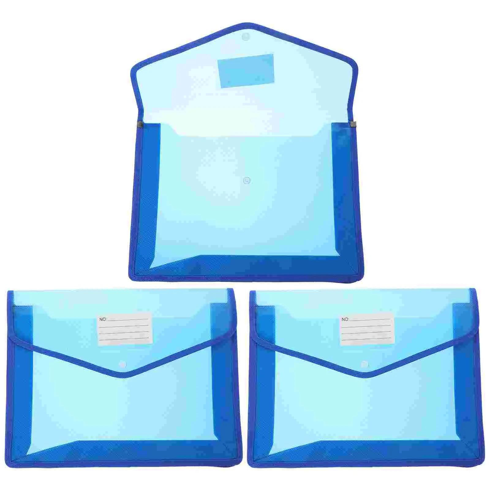 Bolsa de archivo A4, carpetas de malla para documentos, contenedores con tapas, estuche de transporte con botón a presión, 3 uds.