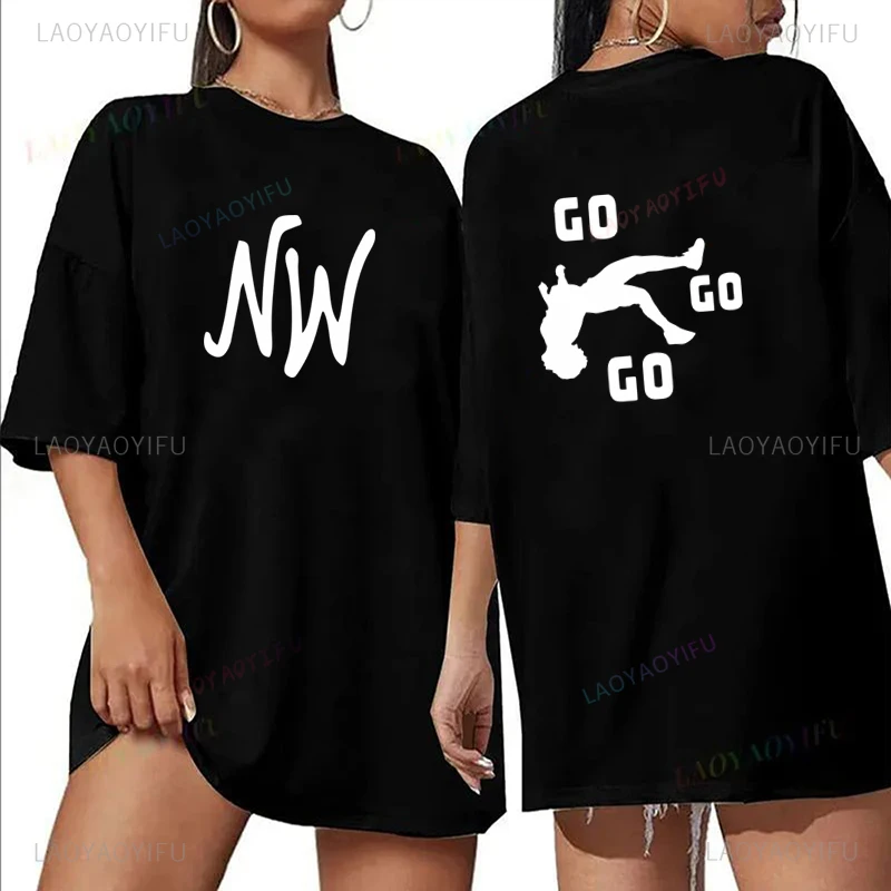 Camisetas estampadas Street Nidal Wonder Go Merch, Top de algodón moderno y cómodo de manga corta con cuello redondo para hombres y mujeres