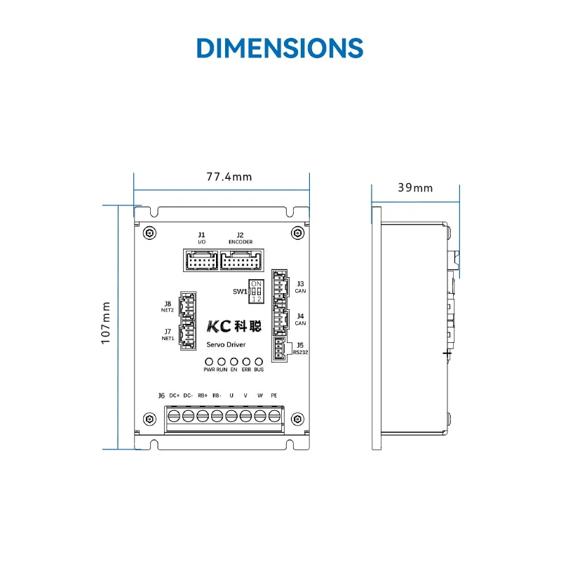200W to 1000W Auto Mobile Robot DC Motor Driver AGV Steering Servo Control with Reduced Power Driver Modules