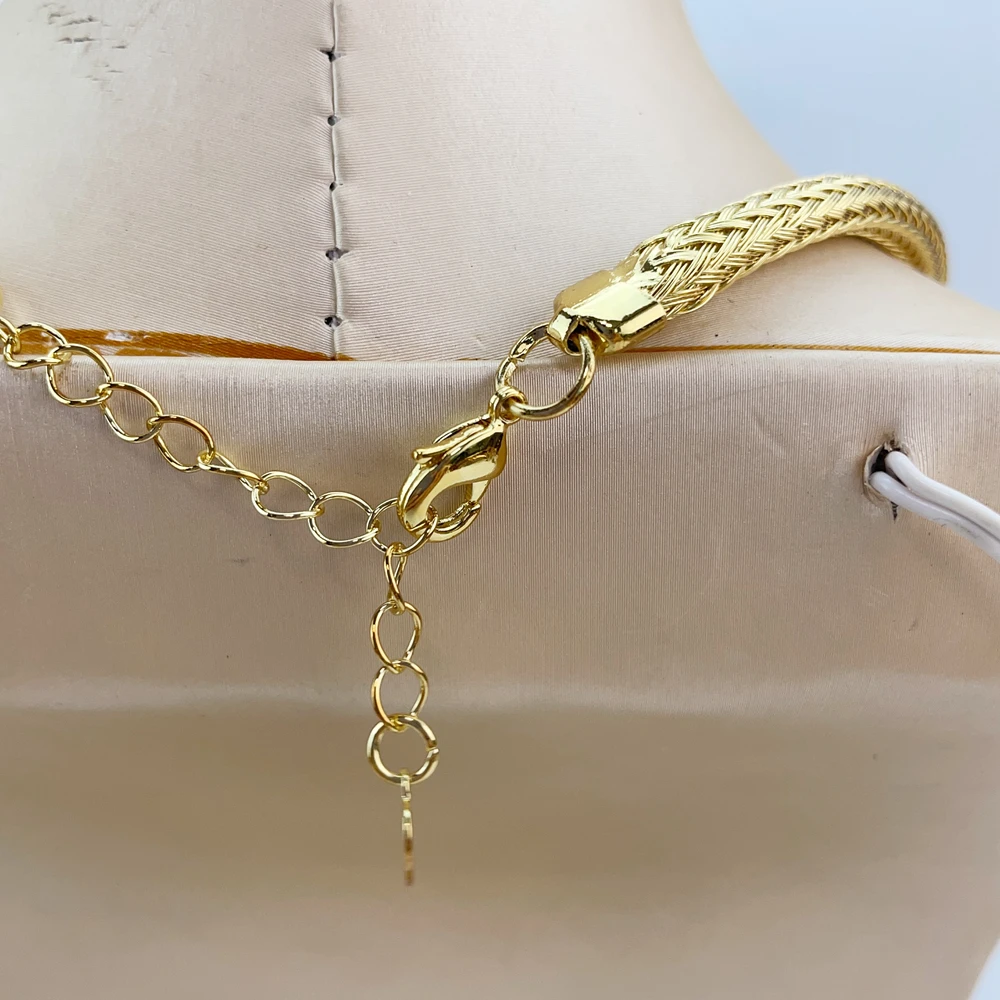 EMMA موضة 4 قطعة Waterdrop الفاخرة البرازيلي مجموعات مجوهرات للنساء حفل زفاف دبي مجموعات مجوهرات الزفاف FHK20776