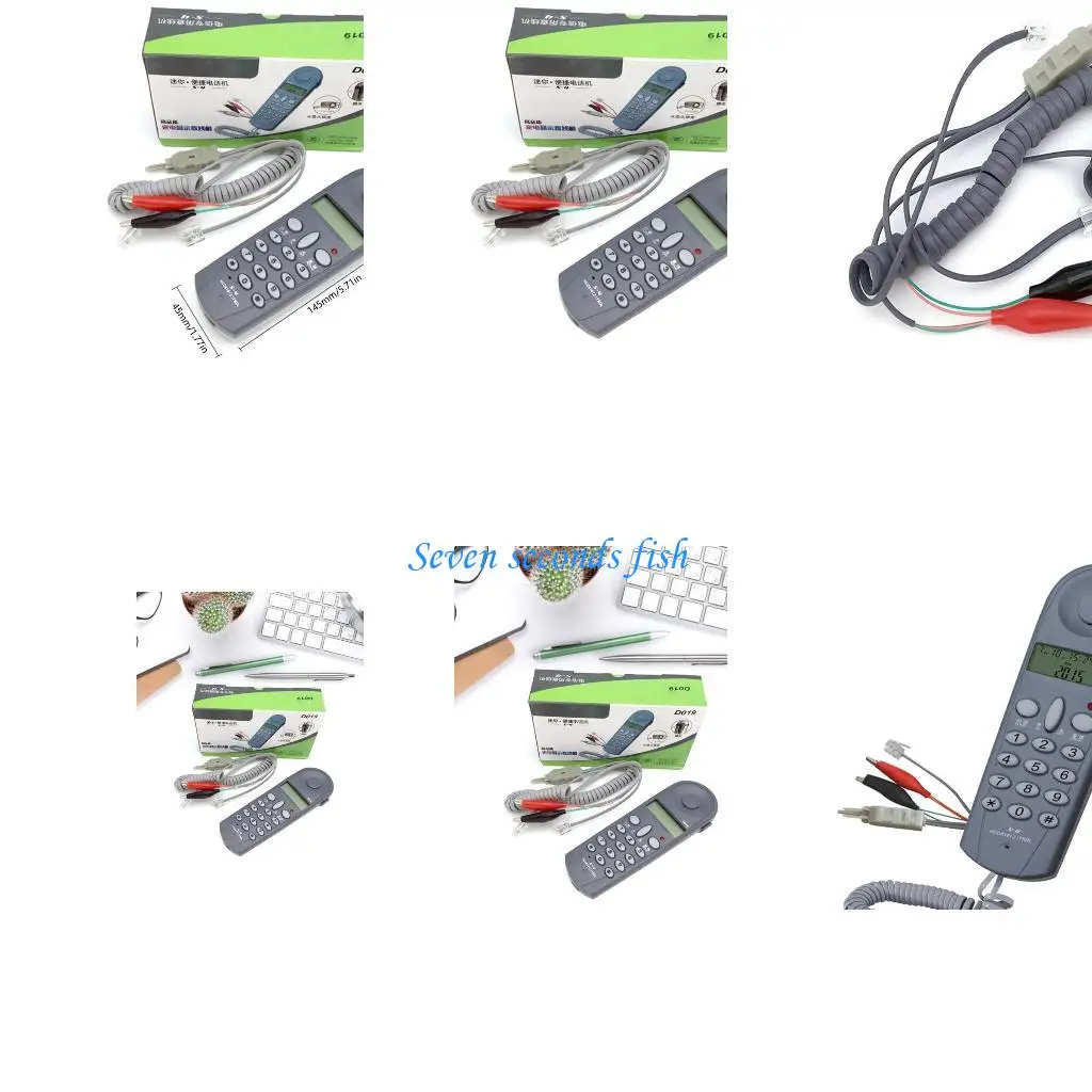 L74B Test Telephone Set Corded Phone with LCD Caller Display Home and Office Telephone Wire Checking Repair