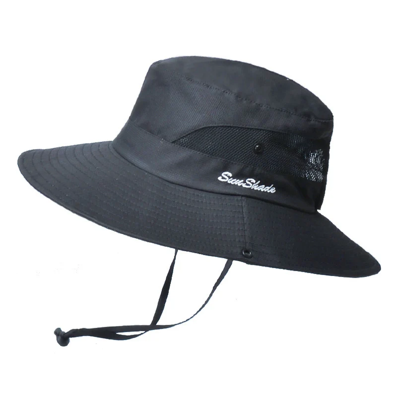 Summer outdoor sun hat, breathable sun hat, foldable sun hat, face mask hat, female ponytail hole fisherman hat