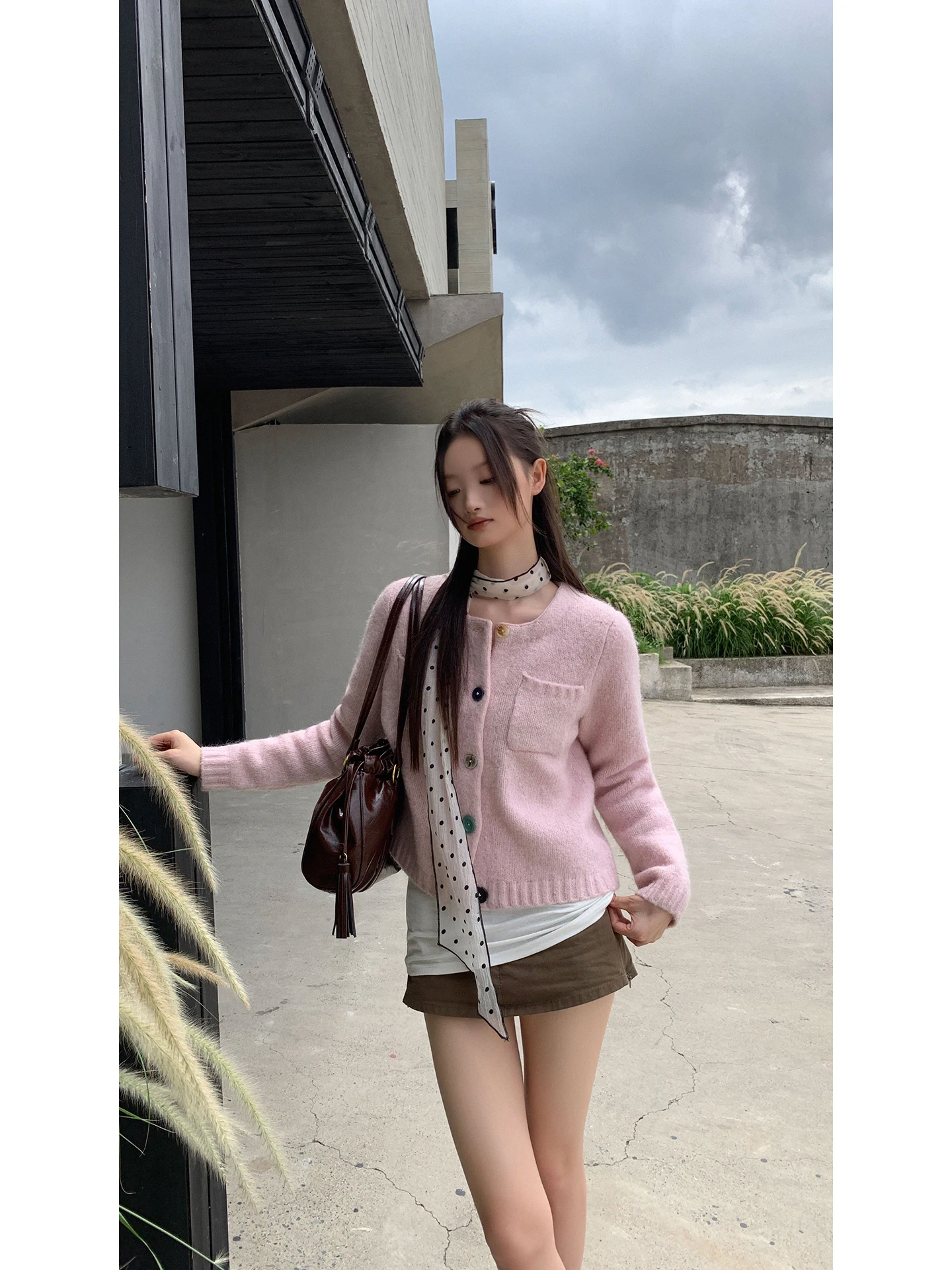 

Pink Knitted Open Cardigan Women's Faion Outerwear Spring Autumn Seasonal Unique Beautiful Sweater Jaet G Sle Brand