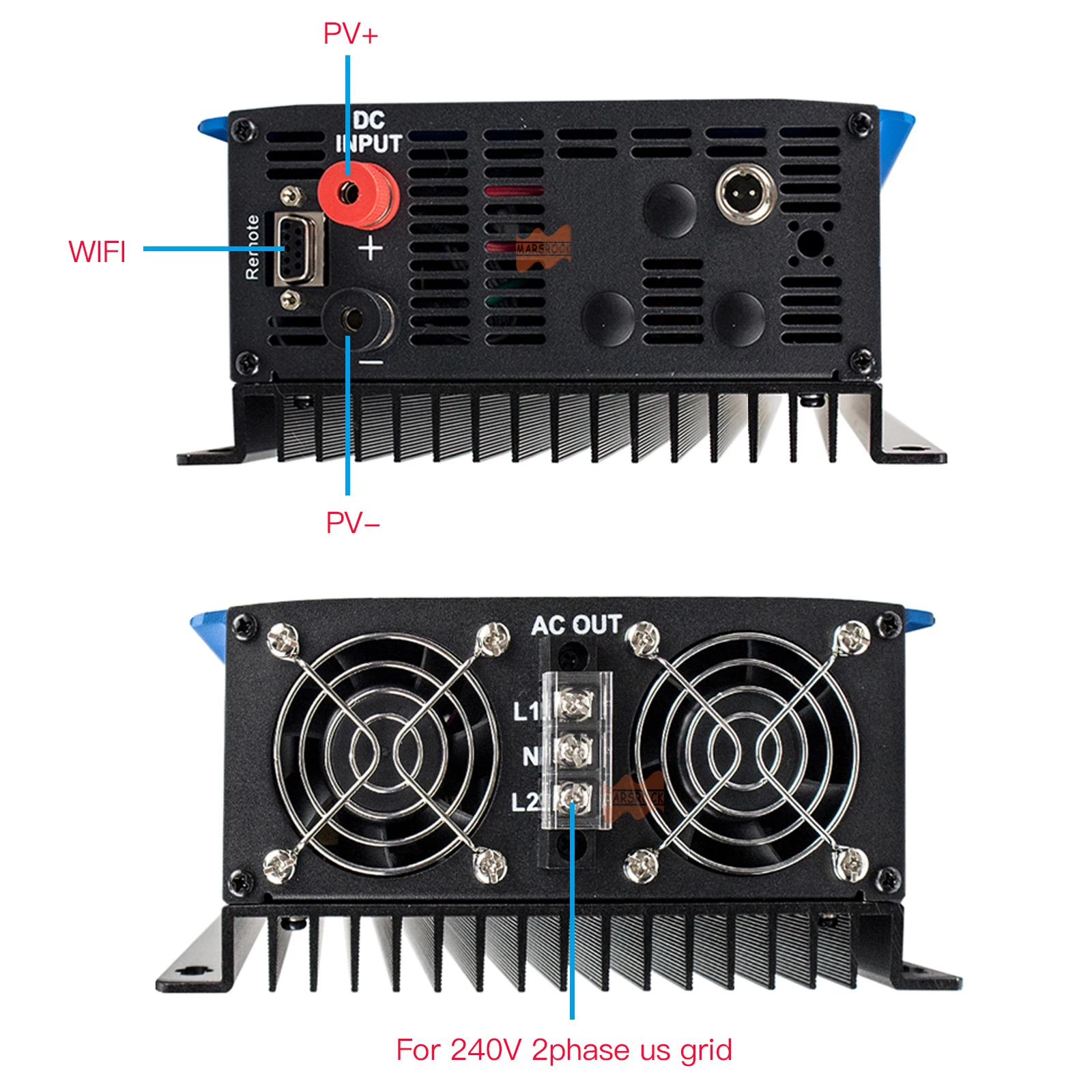 1000W Solar Microinverter 24V 48V On Grid Tie Limiter Sensor Wifi MPPT Micro inverter95-265VAC Pure Sine Wave For Solar Panel