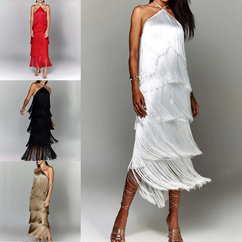 فستان صيفي كاجوال أنيق للحفلات، فستان صيفي خفيف الوزن، قماش مطاطي طفيف، نمط بلون سادة #6