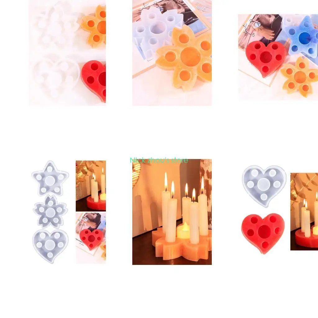 

E15E Stand Silicone Mold Candlestick Mold Porous Holder Ornament Mould