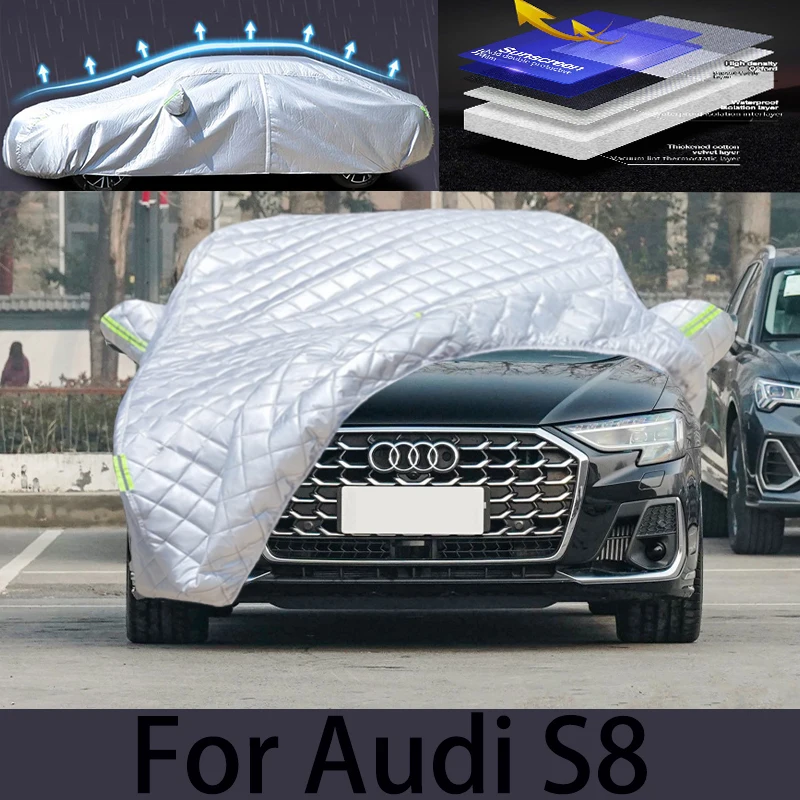 

For Audi S8 Car hail protection cover Auto rain protection scratch protection paint peeling protection car clothing