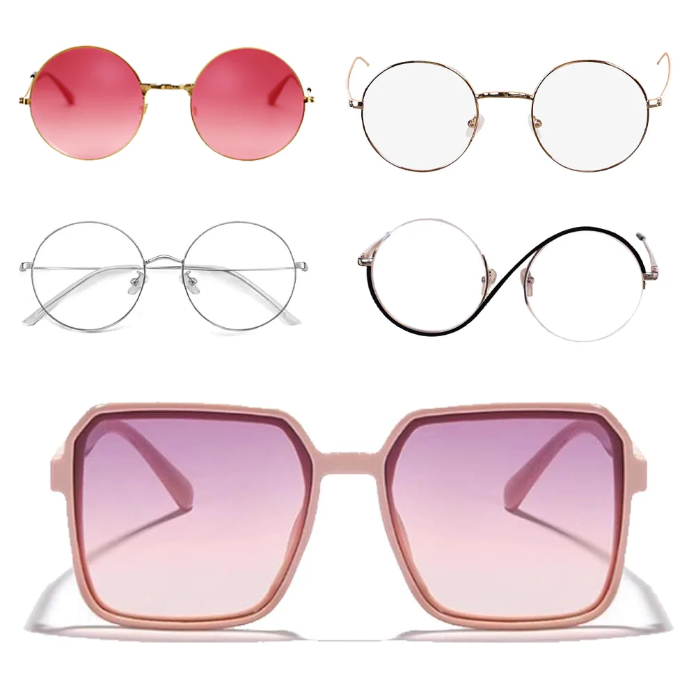 

Модные очки в стиле ретро для аниме, аксессуары для костюмов для косплея, унисекс, модные очки в стиле панк, дискотека, круглые металлические оправы на Хэллоуин