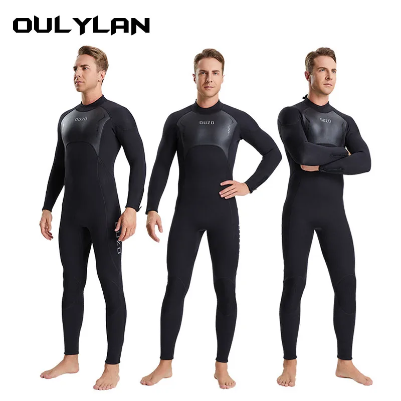 

Oulylan Outdoor 3mm Men's Wetsuit Neoprene One pices Thermal Swimming Snorkeling Surfing Long Sleeve Wetsuit S-4XL