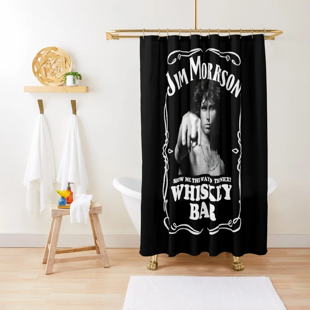 Jim Morrison Show Me The Way to Next Whiskey Bar Shower Curtain Shower Sets For Bathroom Luxury Bathroom Curtain