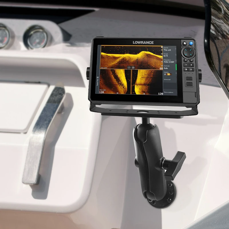 

Aluminum Fish Finder Mount with 1.5"/C Size Ball Medium Arm Marine Electronic/Depth Finder Mount for Boat, with Garmin Lowrance
