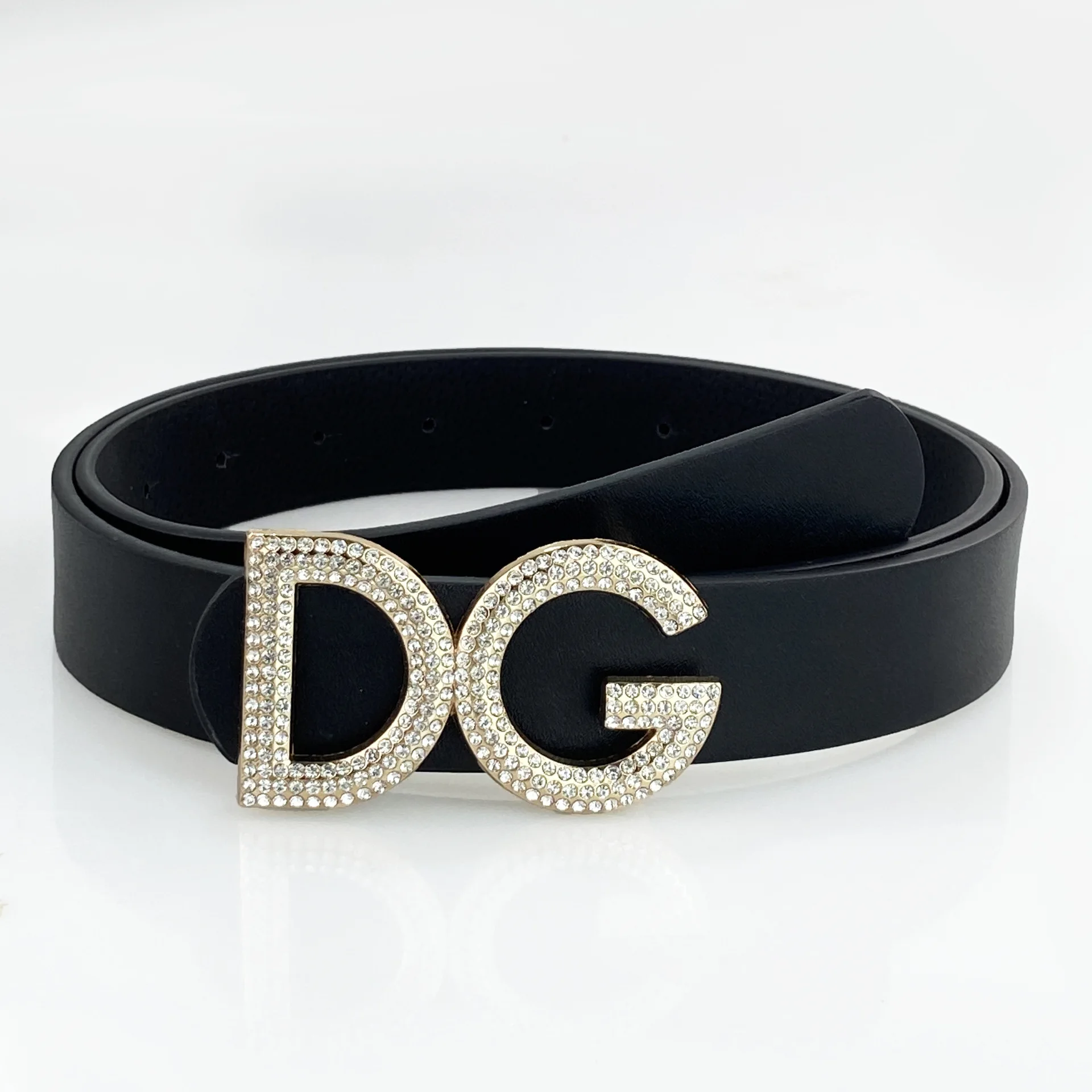 أزياء المرأة حزام الإناث الديكور DG إلكتروني مشبك كريستال حزام الخصر دعوى تنورة الجينز مع حزام كريستال