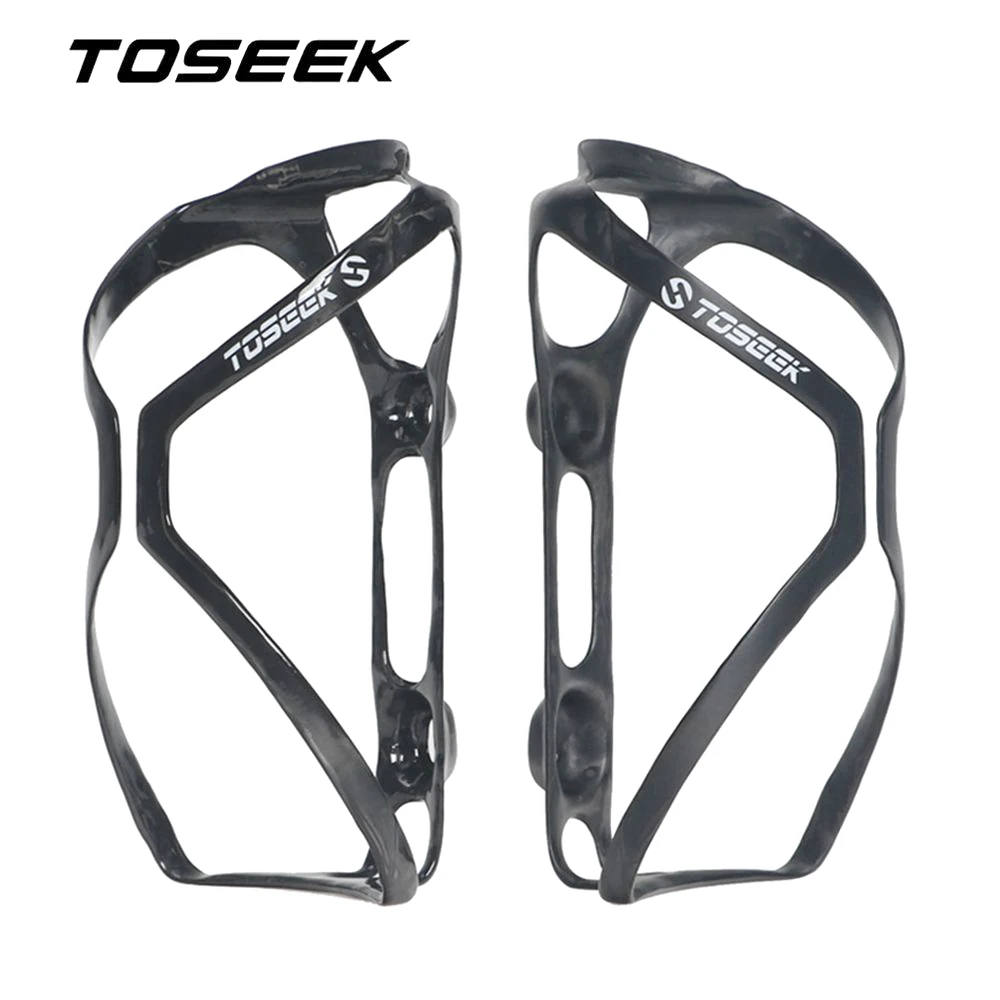 TOSEEK Carbon Fibre Water Bottle Cage Bicycle Bottle Holder Bike Parts Lightweight 18g Suitable for Diameter 65mm Bottle