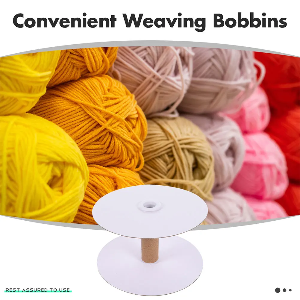 

20Pcs Wire Spools Empty Smooth Surface Durable Safe DIY Sewing Thread Bobbins for Embroidery Weaving Craft Organizer