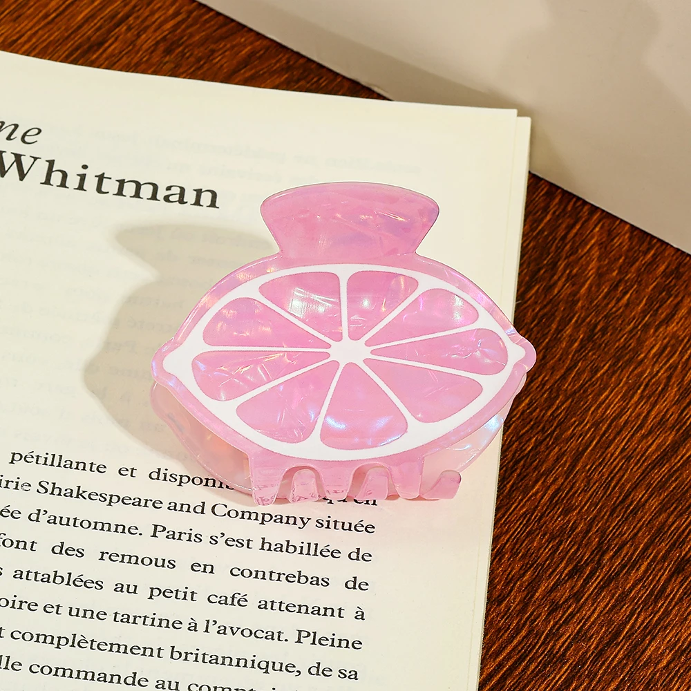 Rosa Zitrone High-End einfache Mode vielseitige Haarspange Acetatmaterial Haarschmuck stilvolle Kopfbedeckung