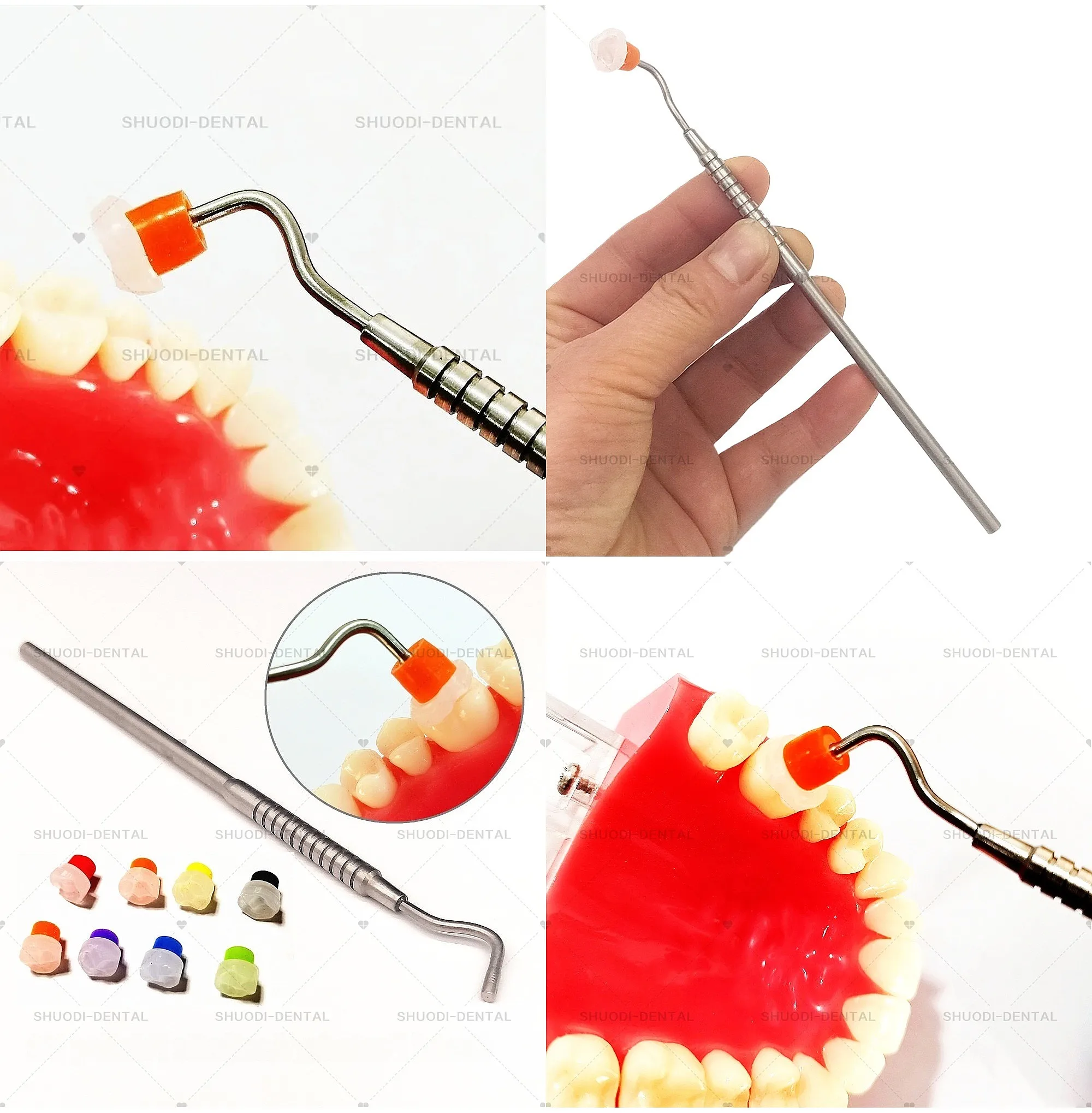 Lab Teeth Printing Mould Set Aesthetics Printing Mold Kit Metal Handle 8pcs Posterior Lab Trimmer Spatulas
