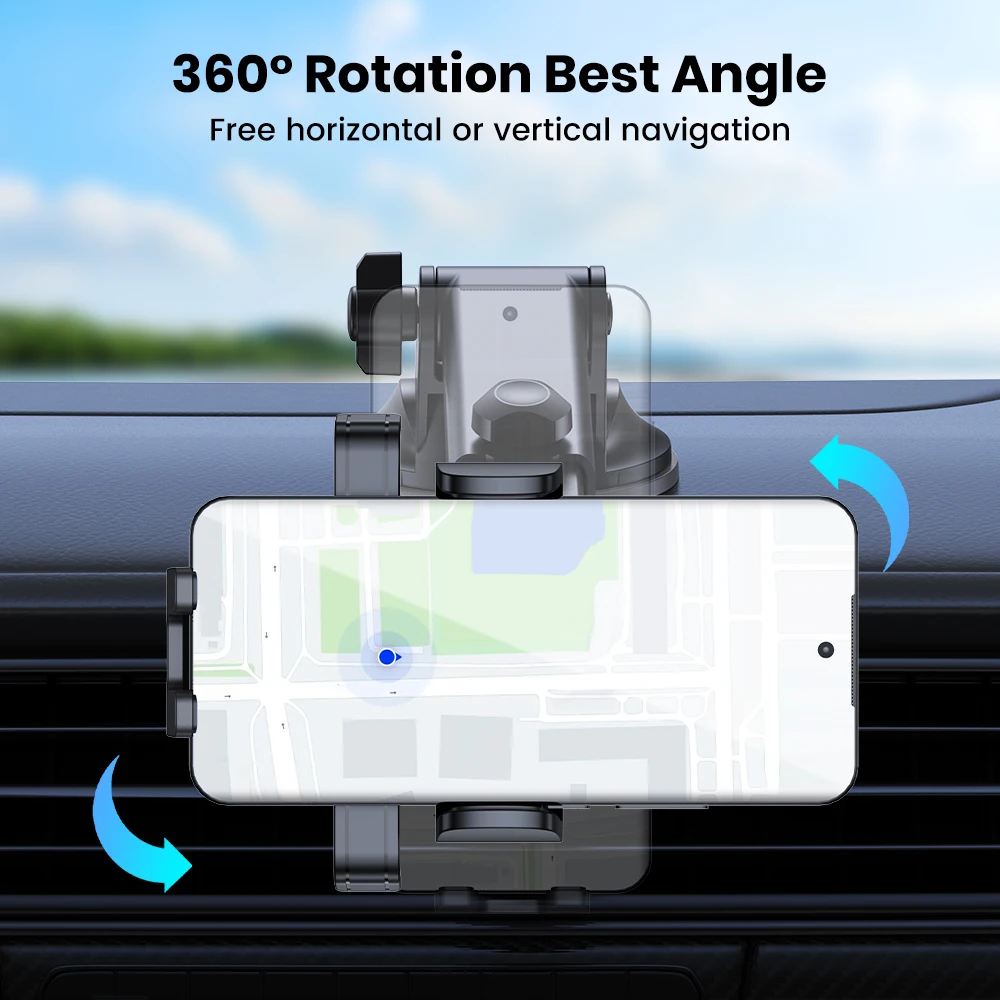 TOPK Universelle Auto-Handyhalterung mit Saugnapf, Ständer und Halterung für Armaturenbrett und Windschutzscheibe, iPhone, Samsung, Xiaomi, Mobiltelefon – Detail 3