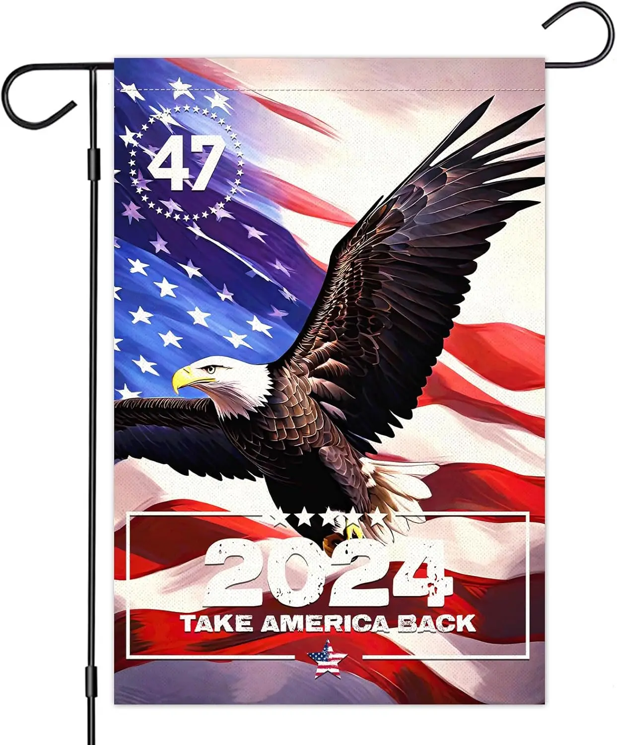 2024 Election Garden Flag - 2024 Take America Back - 12X18 Decor - Election Outdoor Display - Double Sided 12X18 Flag