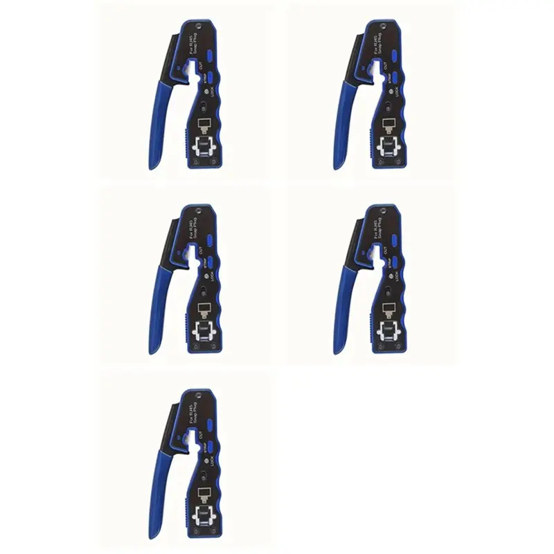 

ABBY-5Pc RJ45 8P Профессиональный обжимной инструмент для кабелей Ethernet Cat5, Cat5e, Cat6, Cat6a