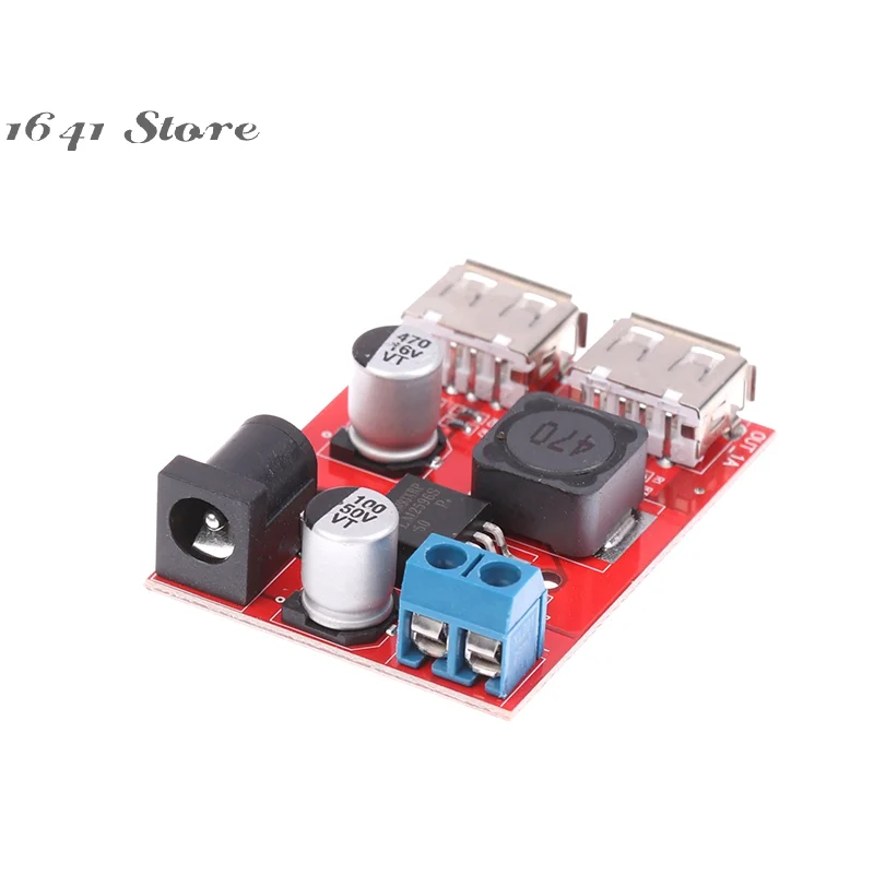 （NEW）DC 9V 12V 24V 36V To 5V 3A Double USB Charge DC-DC Step-down Converter Car Charging Solar 3A Voltage Regulated Power Module