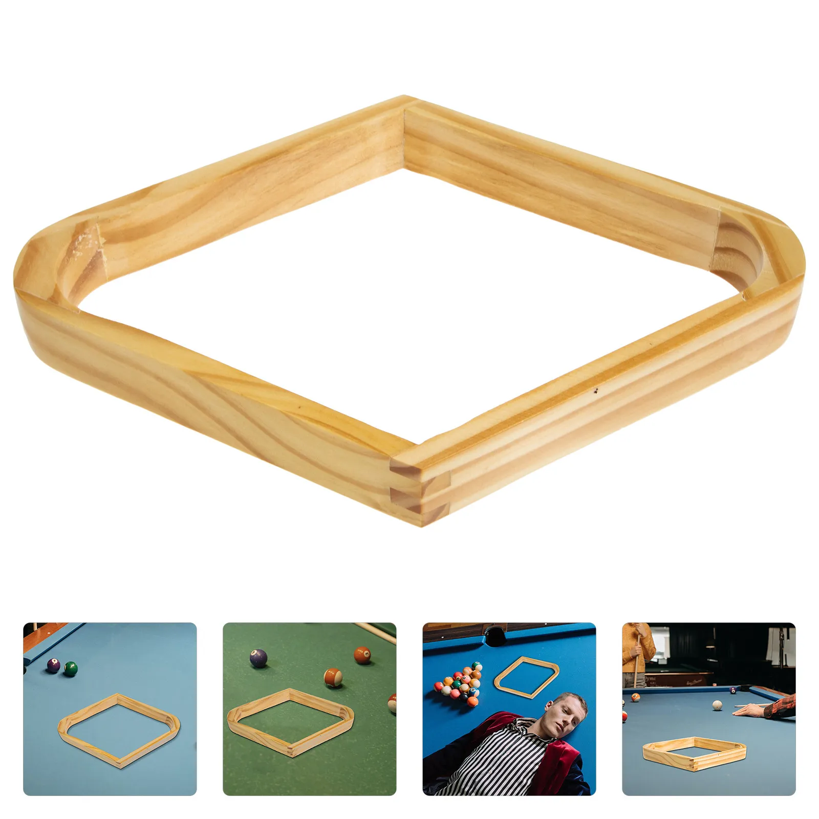 

Billiard Wood Frame Rack Holds Standard Pool Balls Neatly Retro Style Billiard Accessories for Home Or Room