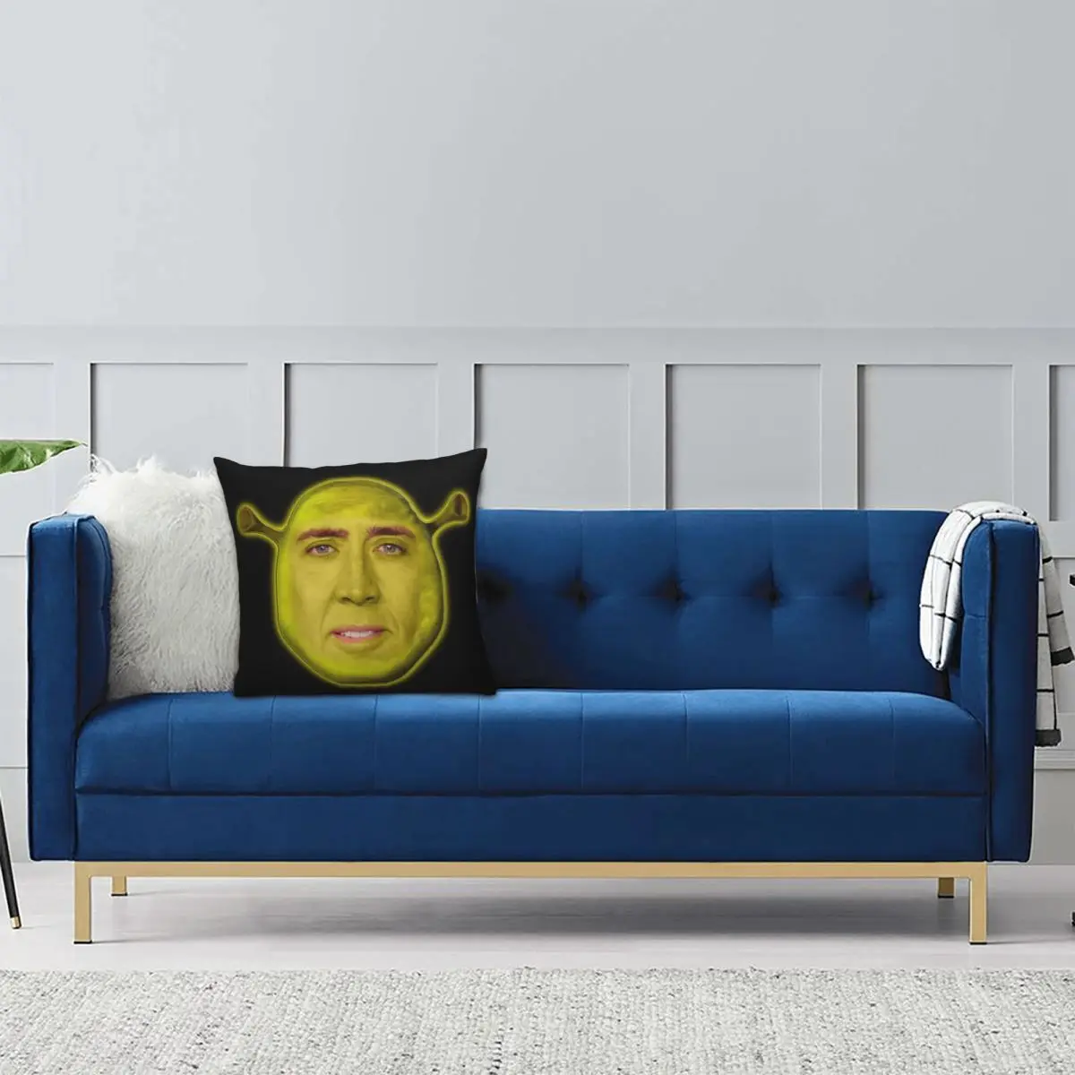 Funny Emoticons Nicolas Cage Square Pillowcase Pillow Cover Cushion Zip Decorative Comfort Throw Pillow for Home Car