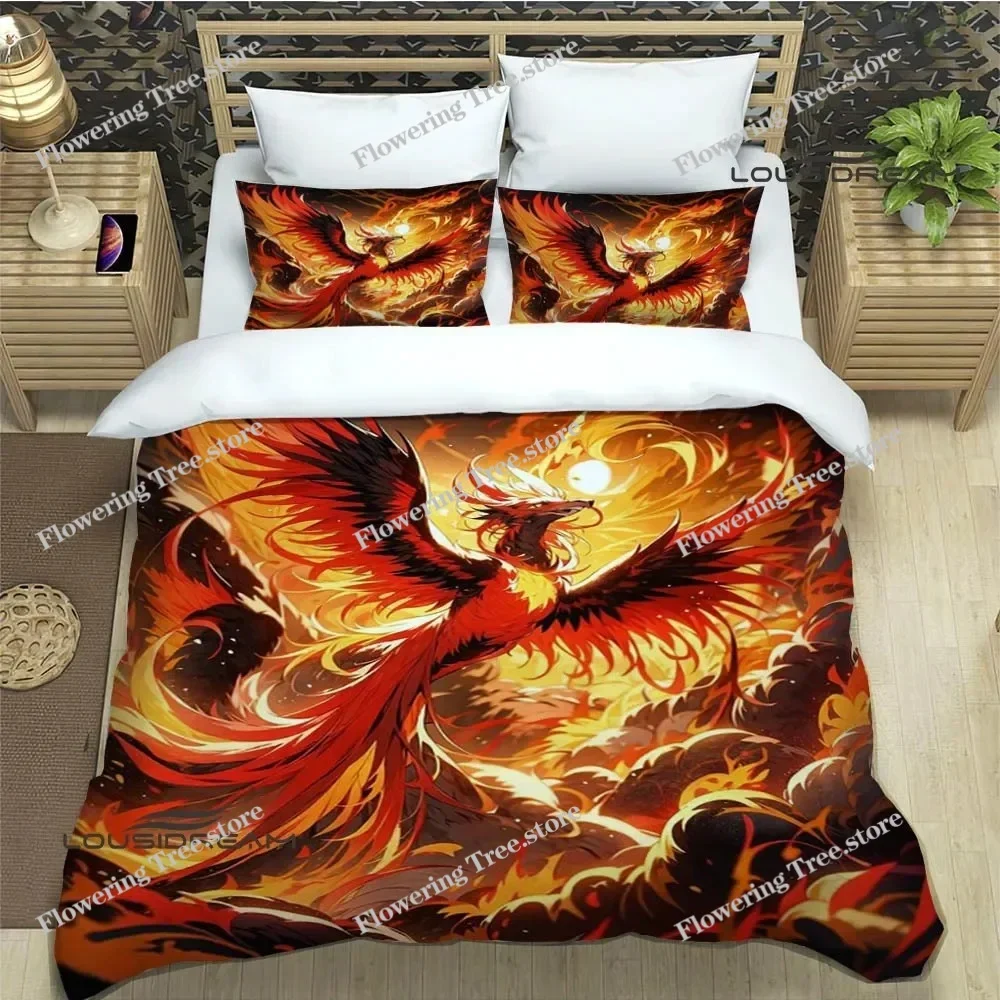 3D Phoenix Printed Bedding Sets Exquisite Bed Supplies Set Duvet Cover Bed Comforter Set Bedding Set Luxury Birthday Gift