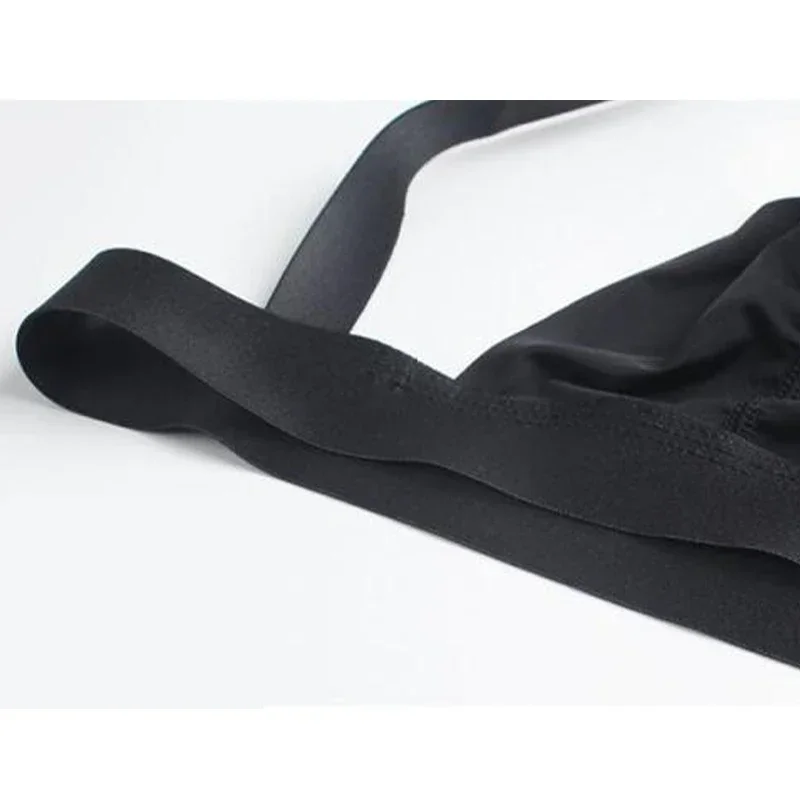 الحرير الجليد مثير الرجال ثونغ حزام رياضي منخفضة الارتفاع السروال مفتوحة الظهر الذكور g-سلسلة تنفس حزام الصلبة المثيرة الملابس الداخلية مثلي الجنس #5