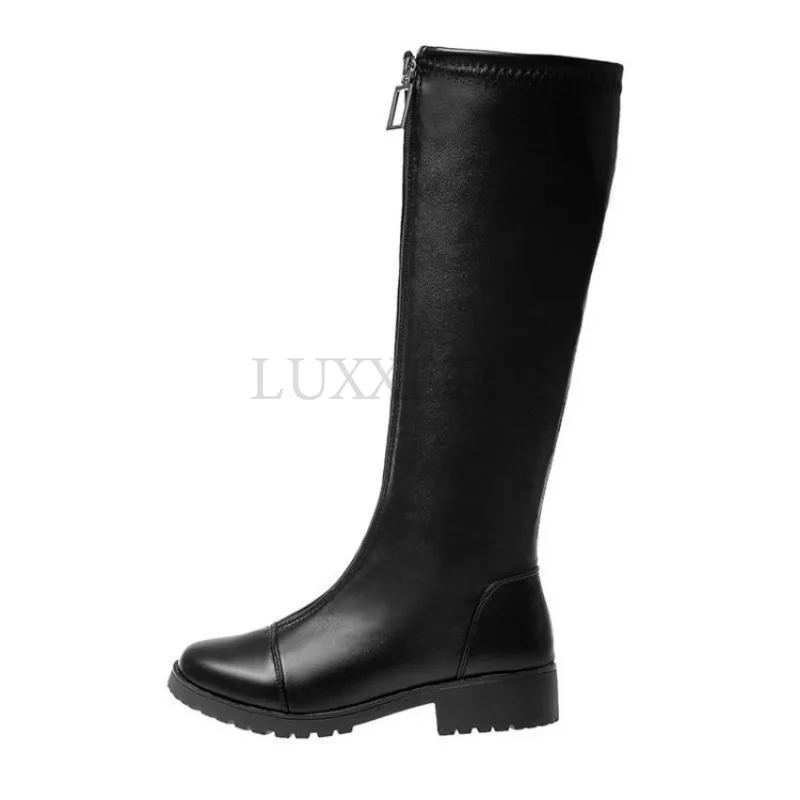 Women Shoes 2024 Winter Shoes Waterproof Boots Warm Fleece Comfortable Soft Bottom High Boots Female Platform Shoes Botas Mujer