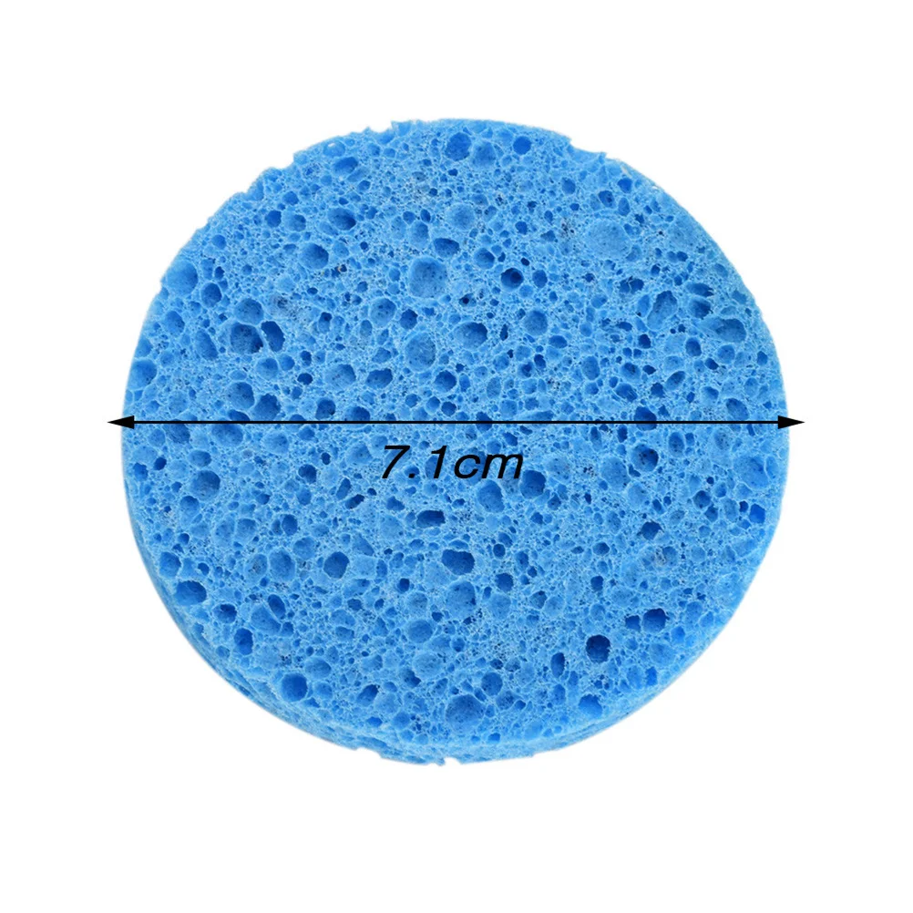 10 個のメイク落としスポンジ天然木材パルプ繊維フェイシャルクリーニングスポンジ、徹底的な毛穴クレンジングと頑固なメイク落とし用
