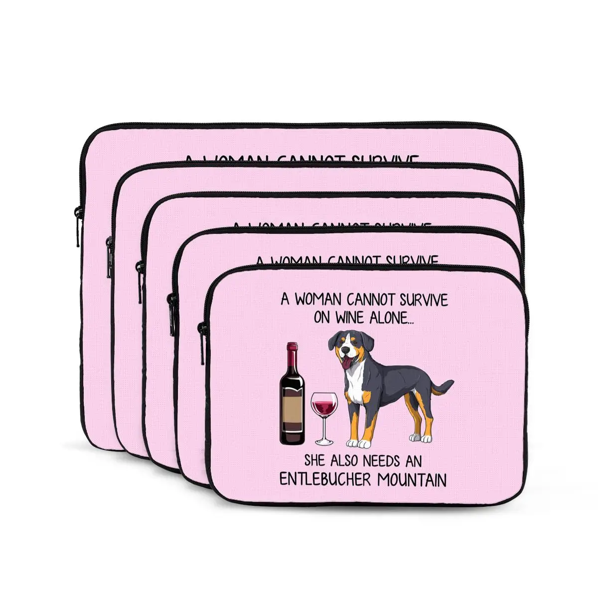 

Entlebucher Mountain Dog And Wine Notebook Laptop Bag Case Pouch Notebook Sleeve Cover Bag Tablet Shockproof Case Bag