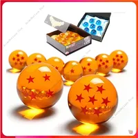 Dragon Ball 7 Stars Crystal Ball All Size 3.5-4.3Cm Resin Sphere Model Christmas Kid Children Present Ornament Gift Accessories