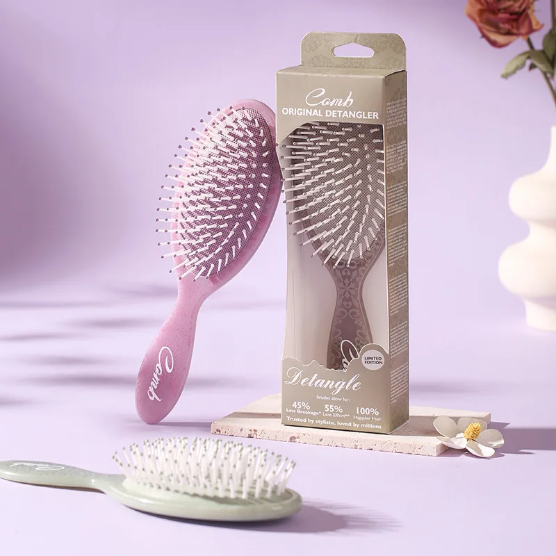 Totem Print Oval Air Cushion Comb High Appearance Horizontal Comb for Fluffy Hair Wonder for Women with High Top of Head