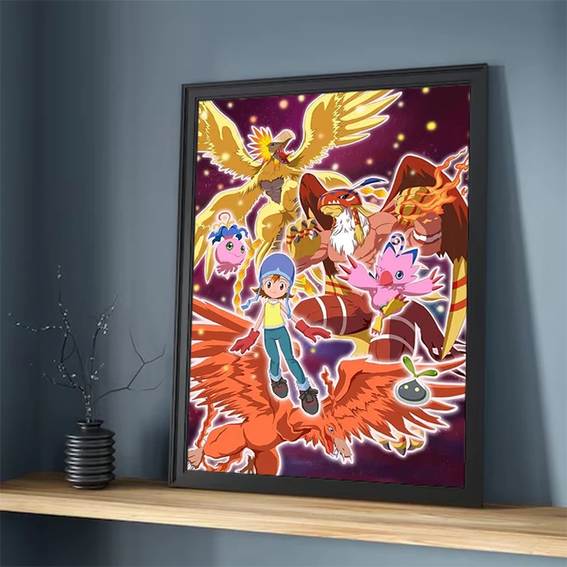 

Wall Posters Digimon Picture on the Wall Decoration Painting on Canvas Decorative Painting for Bedroom Home Accessory Room Decor