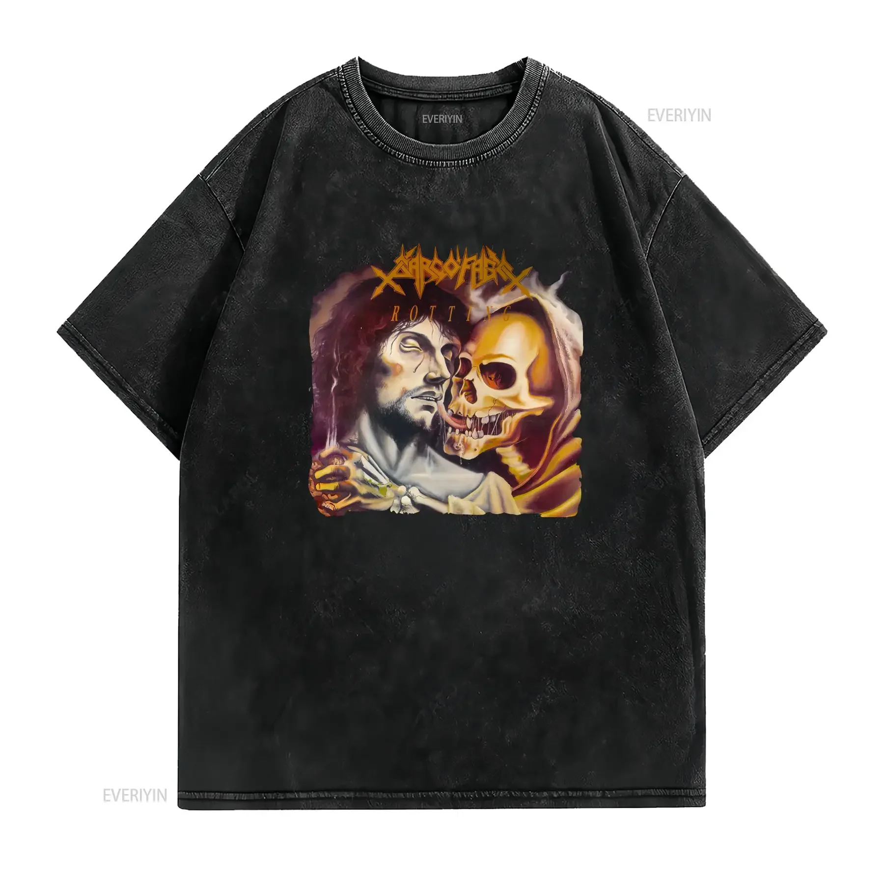 Band Sarcofago T Shirt For Cotton BL2 768 vintage Washed designer clothes Unisex Soft Slightly homme Stylish graphic Breathable