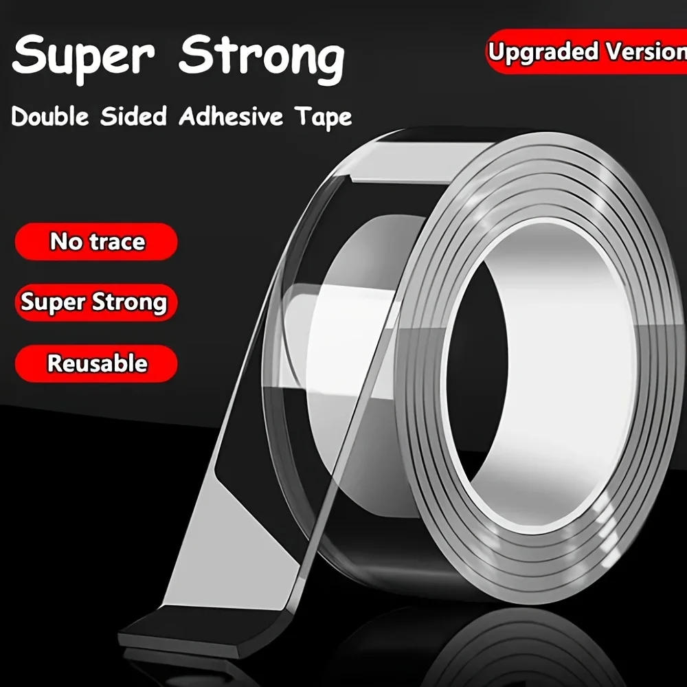 2cm Wide Nano Tape Double Sided Tape Waterproof Adhesive Tapes Cleanable Kitchen Bathroom Supplies Diamond Painting Wall Sticker