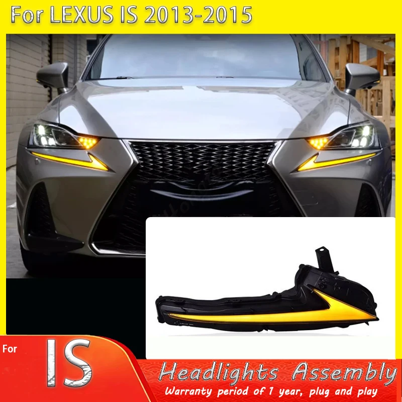 2PCS RGB DRL LED Headlights for Lexus IS300 IS250 2013-2021 Daytime Running Lights Car Accessories Customizable Color Headlamp