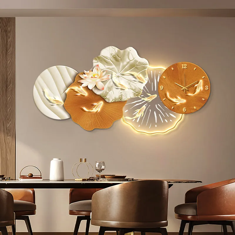 Design Art Mural Wall Clocks Creative Minimalist Luxury Creative Wall Watch Silent Led Orologio Da Parete Living Room Decoration