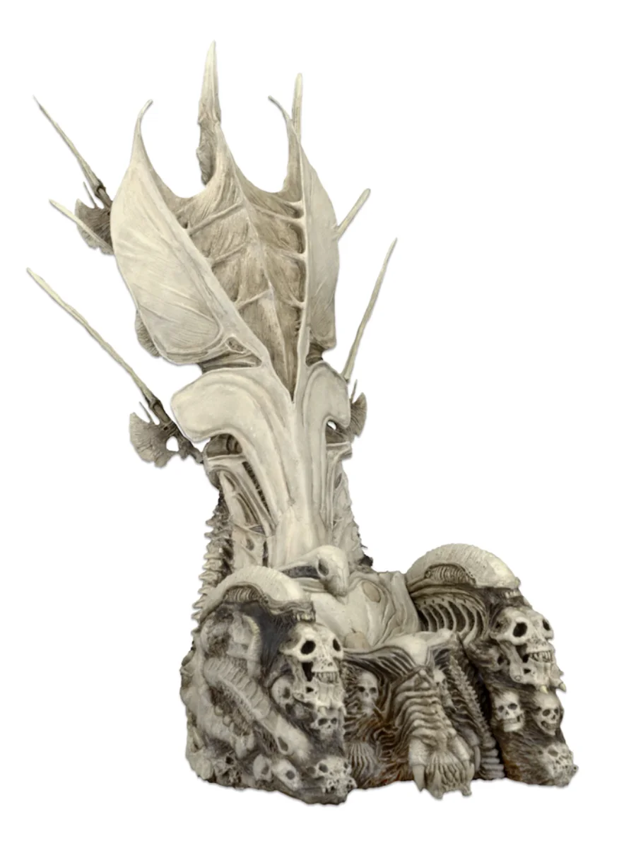 35Cm Pvc Neca Predator Clan Leader Throne Skull Throne Action Figure Collectible Ornament Model Garage Kit Toys Gift